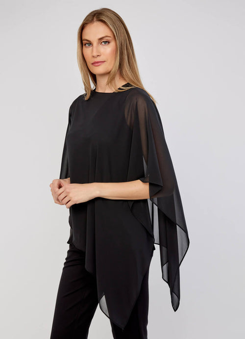 Joseph Ribkoff Draped Chiffon Top