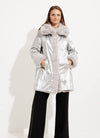 Joseph Ribkoff Faux Fur Reversible Puffer Coat