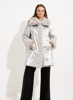 Joseph Ribkoff Faux Fur Reversible Puffer Coat