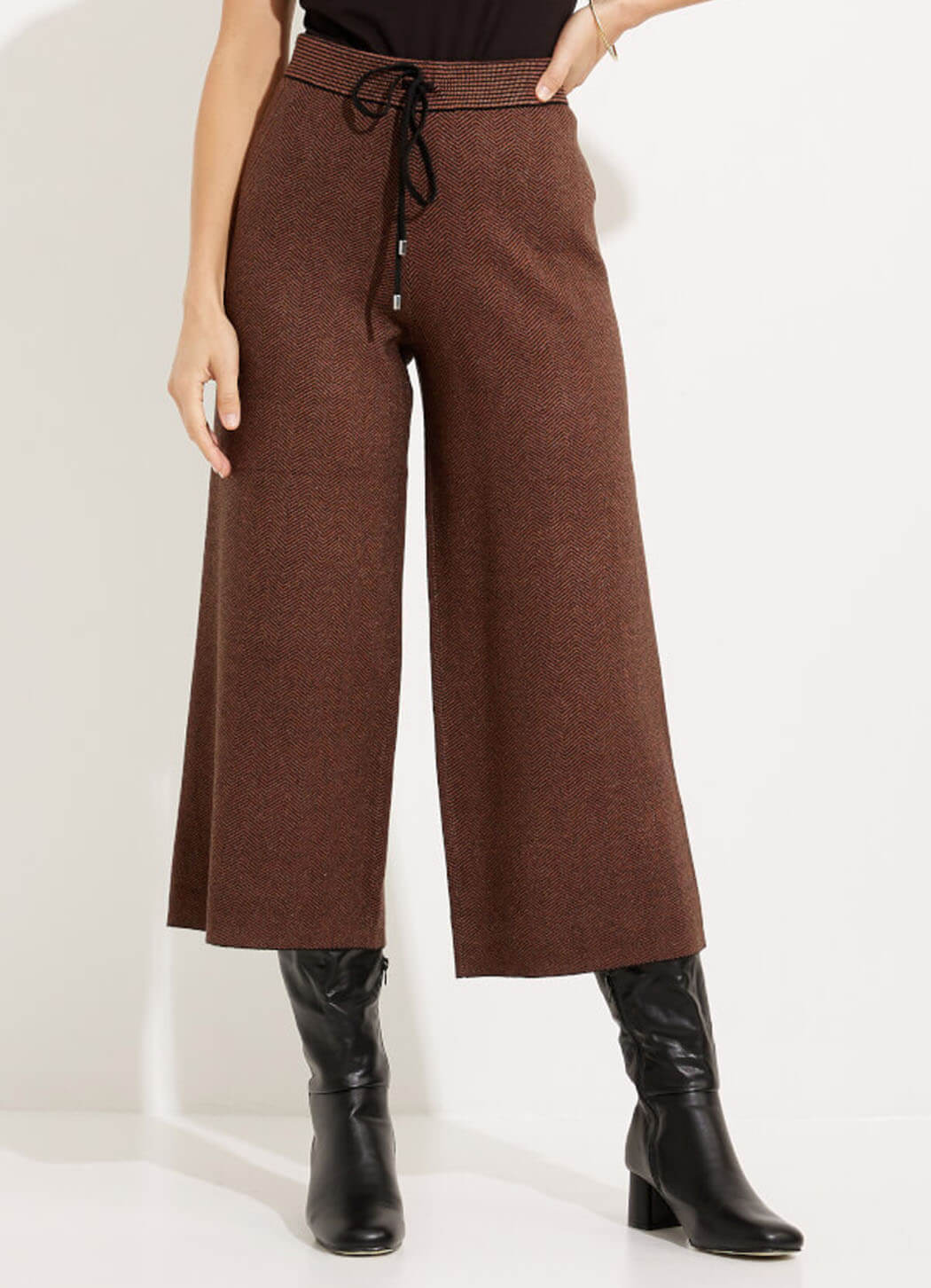 Joseph Ribkoff Cropped Wide Leg Pants