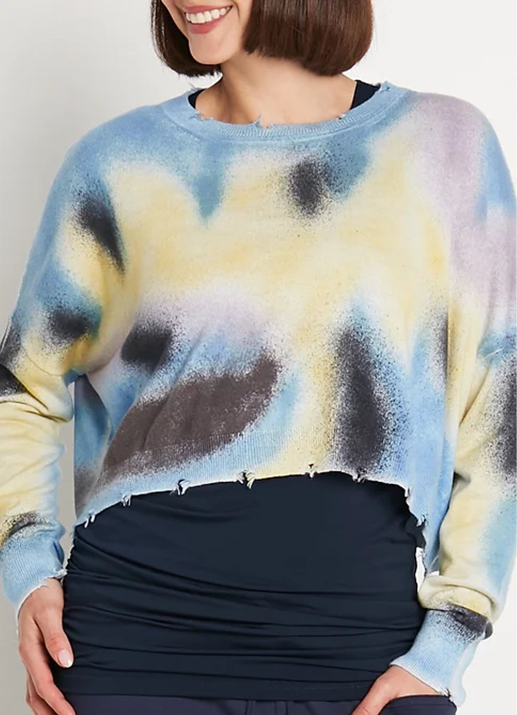 Planet Mini Spray Can Tattered Crewneck Sweater – Details Direct