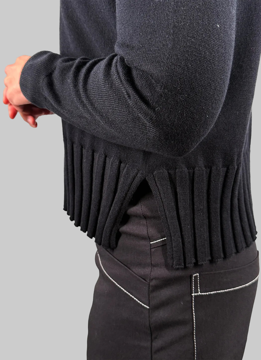 J. Society Rib Bottom Crew Sweater