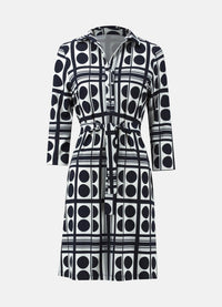 Joseph Ribkoff Geometric Print Shirt Dress