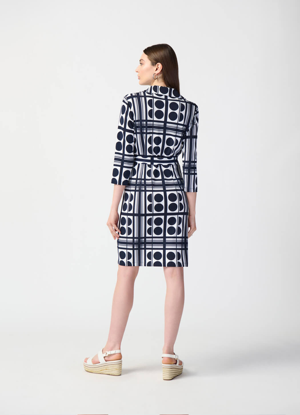 Joseph Ribkoff Geometric Print Shirt Dress