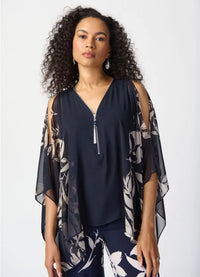 Joseph Ribkoff Chiffon Poncho Top