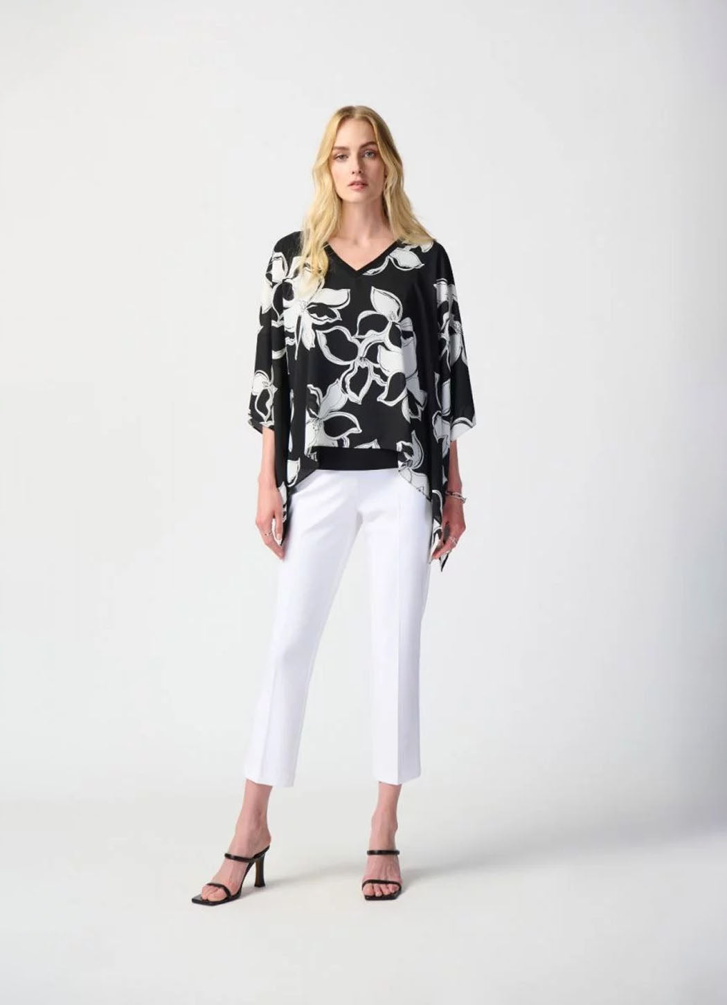 Joseph Ribkoff Floral Print Poncho Top