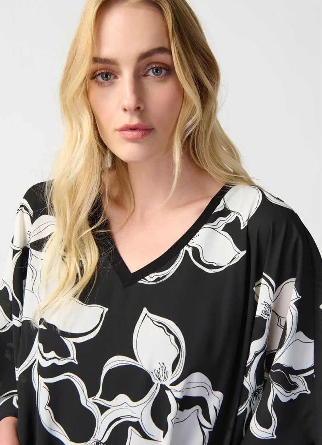 Joseph Ribkoff Floral Print Poncho Top