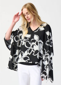 Joseph Ribkoff Floral Print Poncho Top