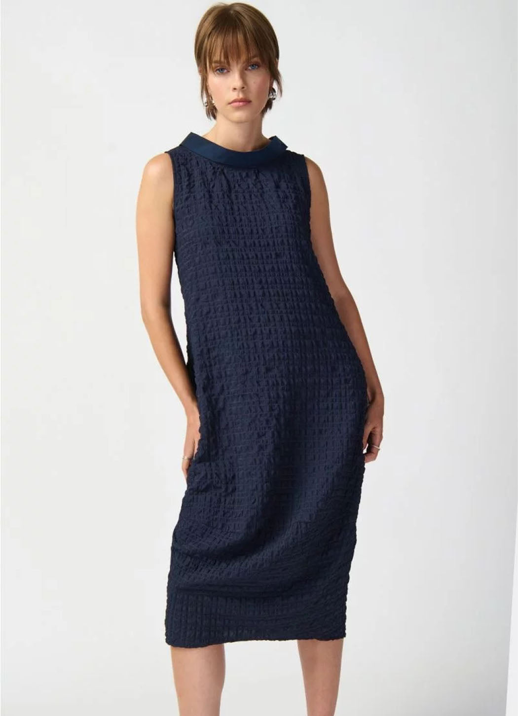 Joseph Ribkoff Textured Sleeveless Cocoon Dress – Details Direct