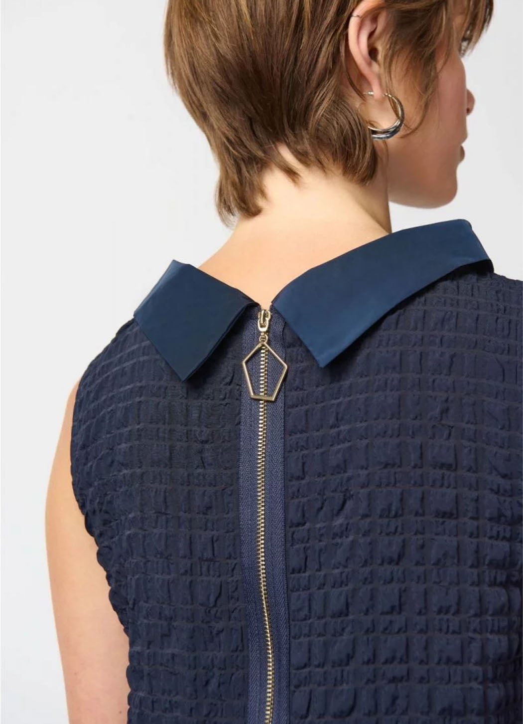 Joseph Ribkoff Textured Sleeveless Cocoon Dress – Details Direct