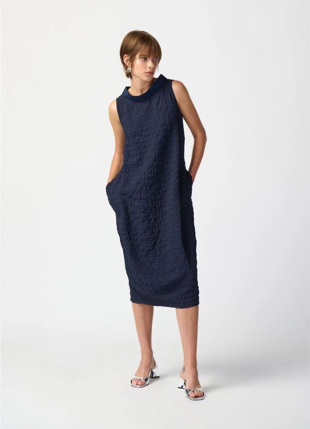 Joseph Ribkoff Textured Sleeveless Cocoon Dress