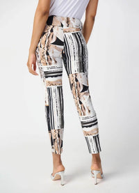 Joseph Ribkoff Abstract Print Cropped Pant