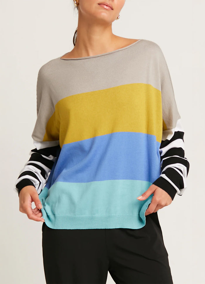 Planet All Striped Crewneck Sweater