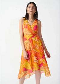 Joseph Ribkoff Tropical Print Fit & Flare Dress