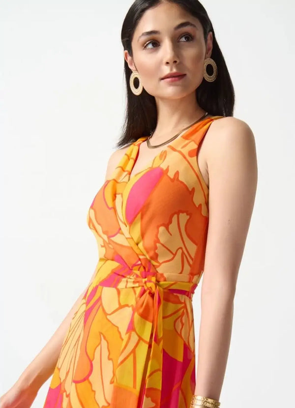 Joseph Ribkoff Tropical Print Fit & Flare Dress