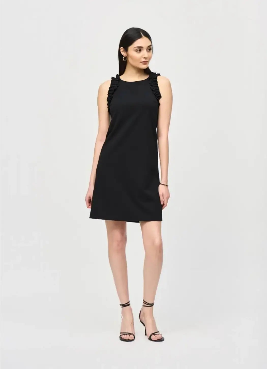 joseph ribkoff dress black Joseph Ribkoff Satin Bow Sleeve Dress Black 244235 Olivia Grace Fashion