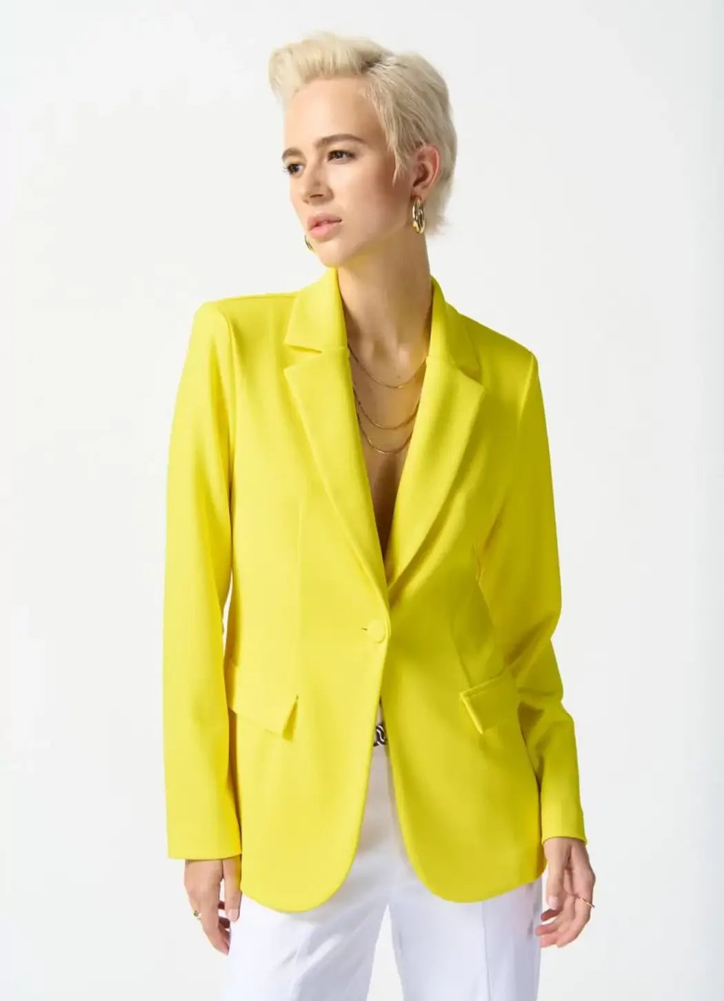 Joseph Ribkoff Oversized Blazer With Turn Back Cuff Black main image 0