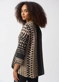 Joseph Ribkoff Jacquard Geometric Print Trapeze Jacket