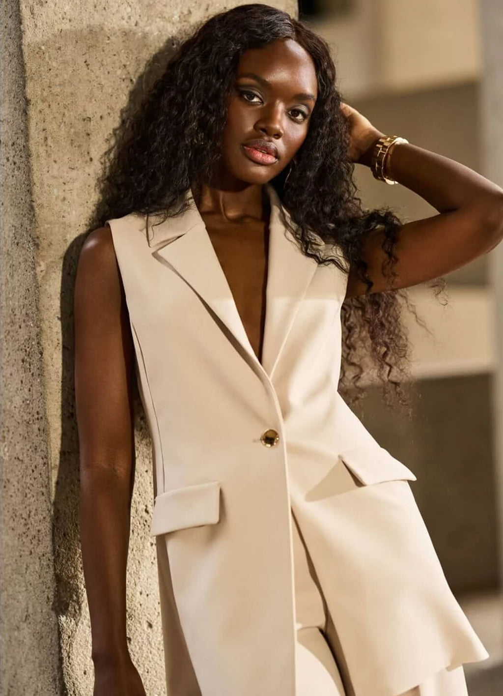 Joseph Ribkoff Lux Twill Fitted Sleeveless Vest – Details Direct