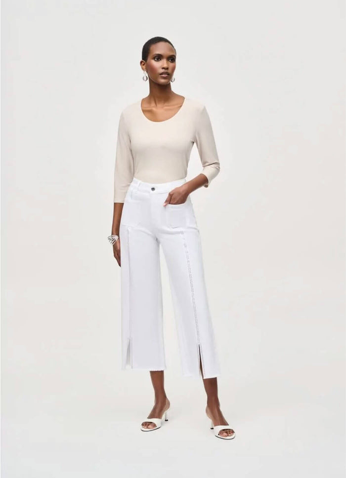 Joseph Ribkoff Culotte Jeans With Embellished Front Seam