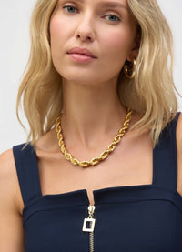 Joseph Ribkoff Fitted Peplum Zipper Top