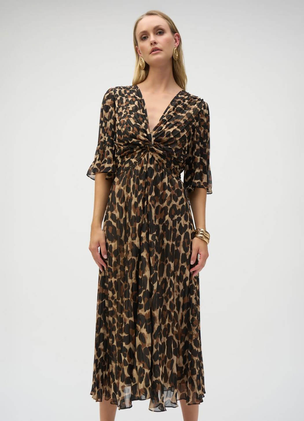 Joseph Ribkoff Chiffon Animal Print Dress – Details Direct