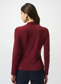 Joseph Ribkoff Crepe Fitted Wrap Top