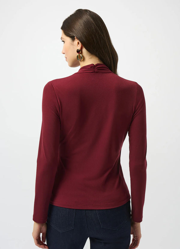 Joseph Ribkoff Crepe Fitted Wrap Top