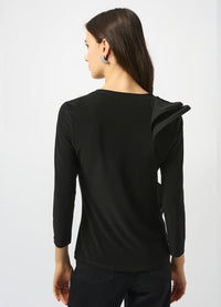 Joseph Ribkoff Ruffled Crewneck Pullover