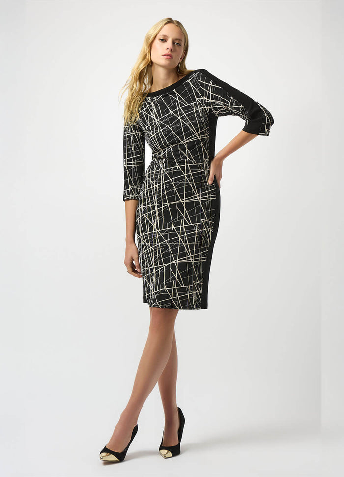 Joseph Ribkoff Abstract Print Sheath Dress