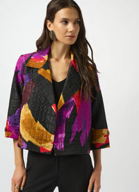 Joseph Ribkoff Abstract Print Boxy Blazer