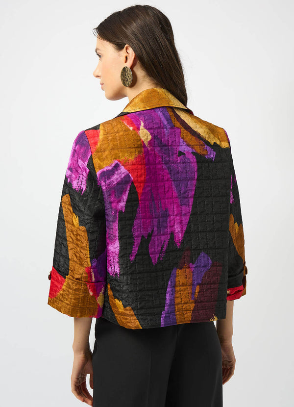 Joseph Ribkoff Abstract Print Boxy Blazer
