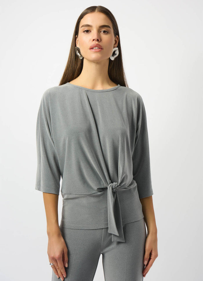 Joseph Ribkoff Crew Neck Pullover With Knot