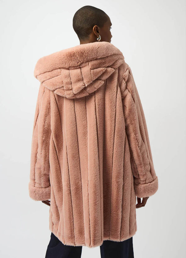 Joseph Ribkoff Faux Fur Reversible Hooded Coat