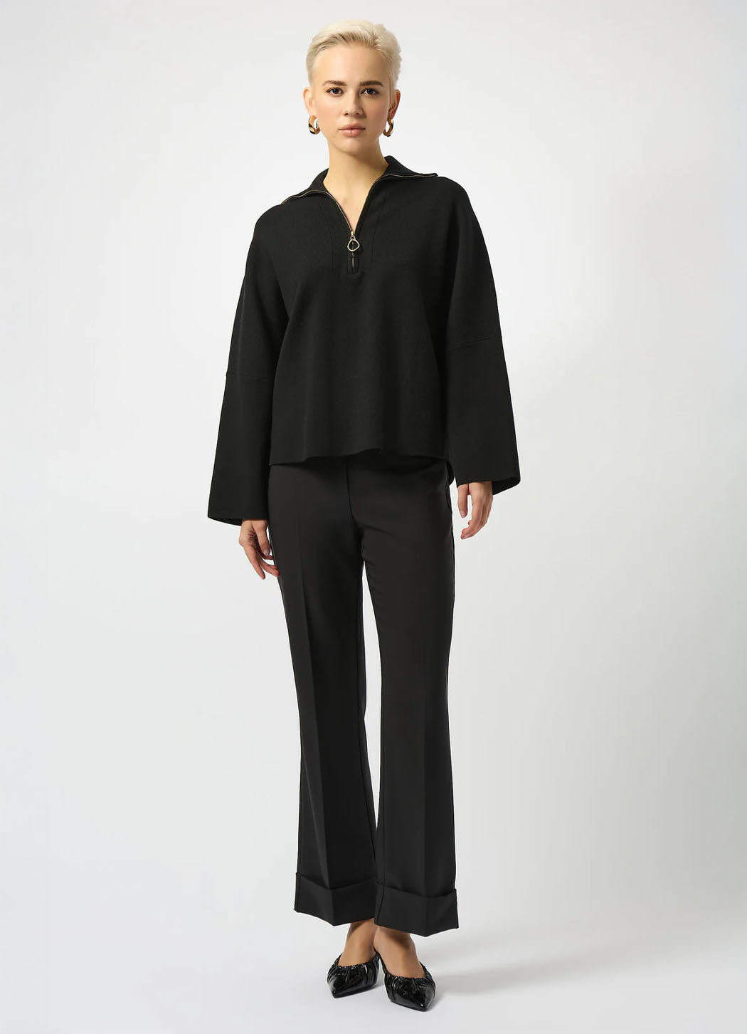 Joseph Ribkoff Zipped Turtleneck Sweater