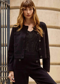 Joseph Ribkoff Jacquard Button Front Jacket