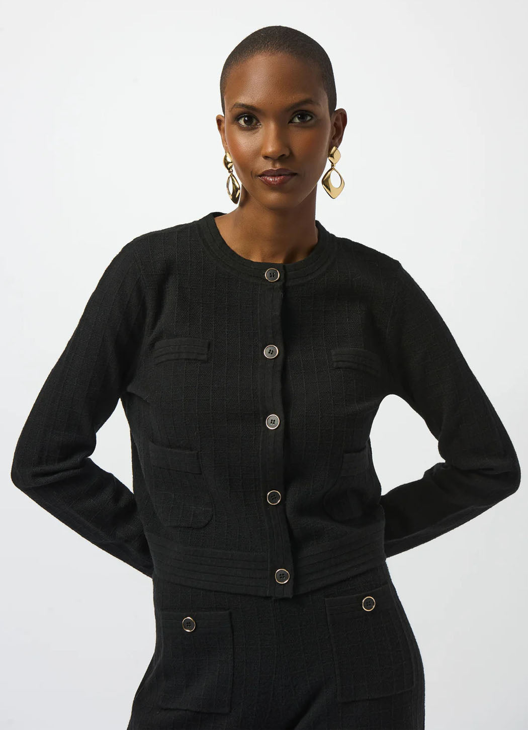 Joseph Ribkoff Jacquard Button Front Jacket