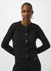 Joseph Ribkoff Jacquard Button Front Jacket