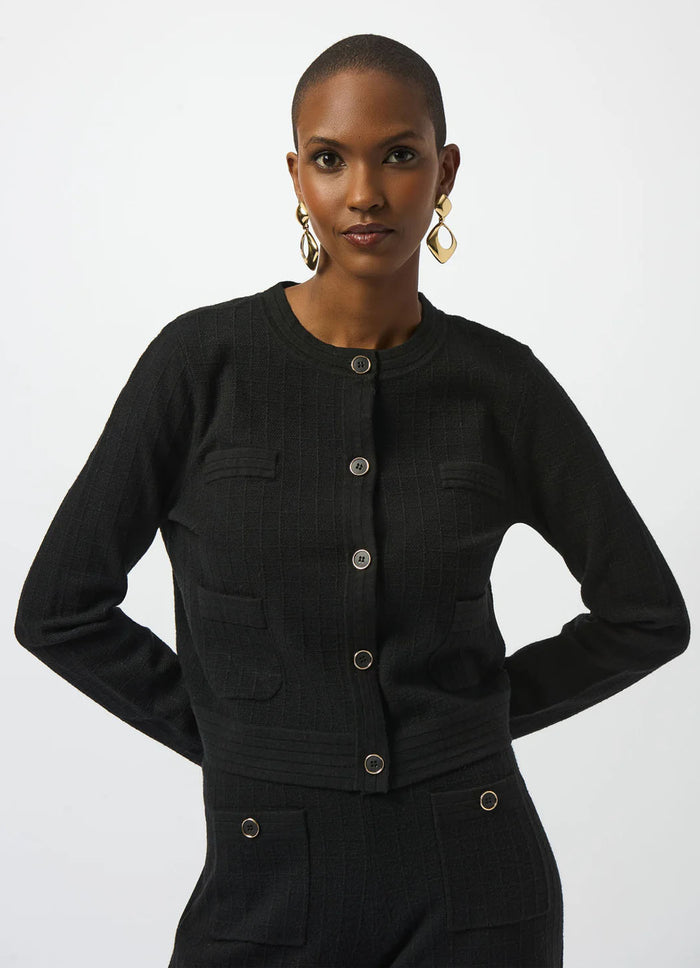 Joseph Ribkoff Jacquard Button Front Jacket