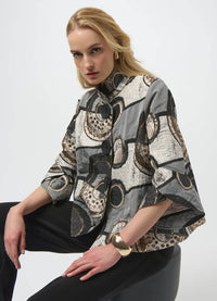 Joseph Ribkoff Jacquard Swing Jacket