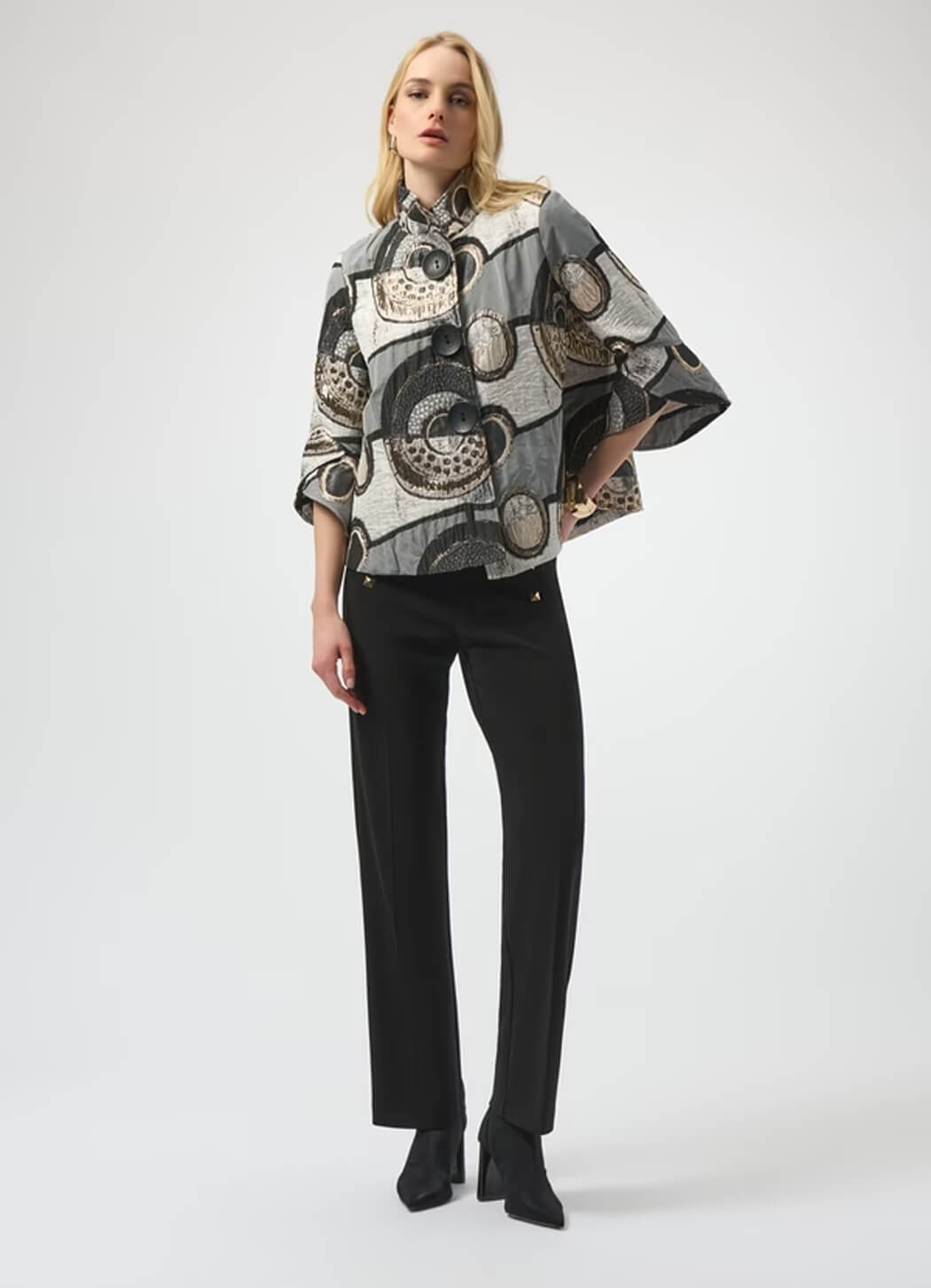 Joseph Ribkoff Jacquard Swing Jacket