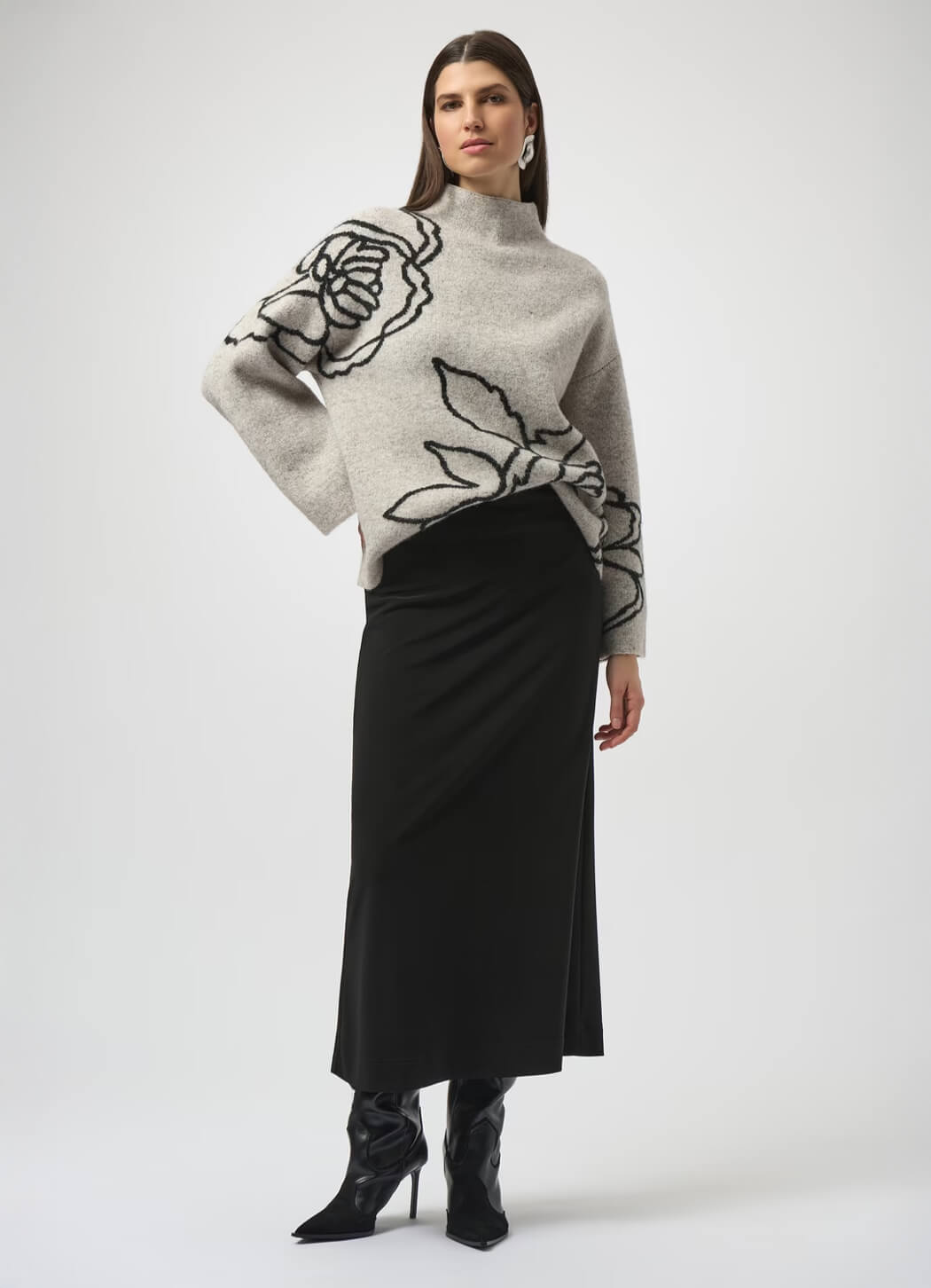 Joseph Ribkoff Essential High-Waist Pencil Skirt - Maxi – Details
