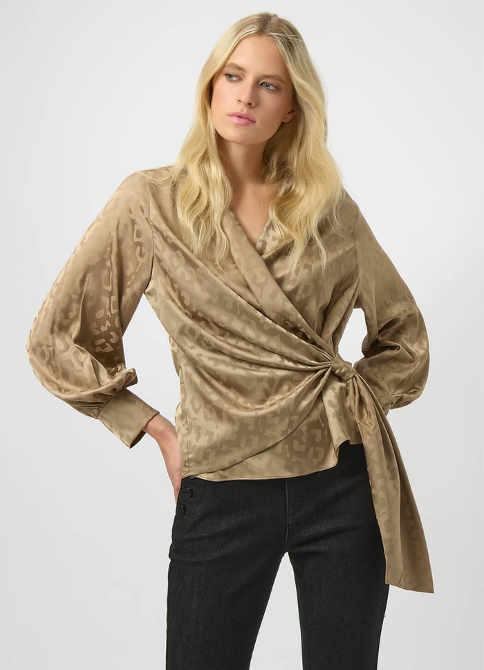 Joseph Ribkoff Leopard Wrap Top