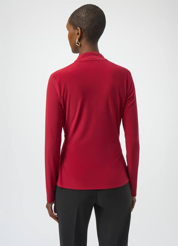 Joseph Ribkoff Satin-Wrap Top