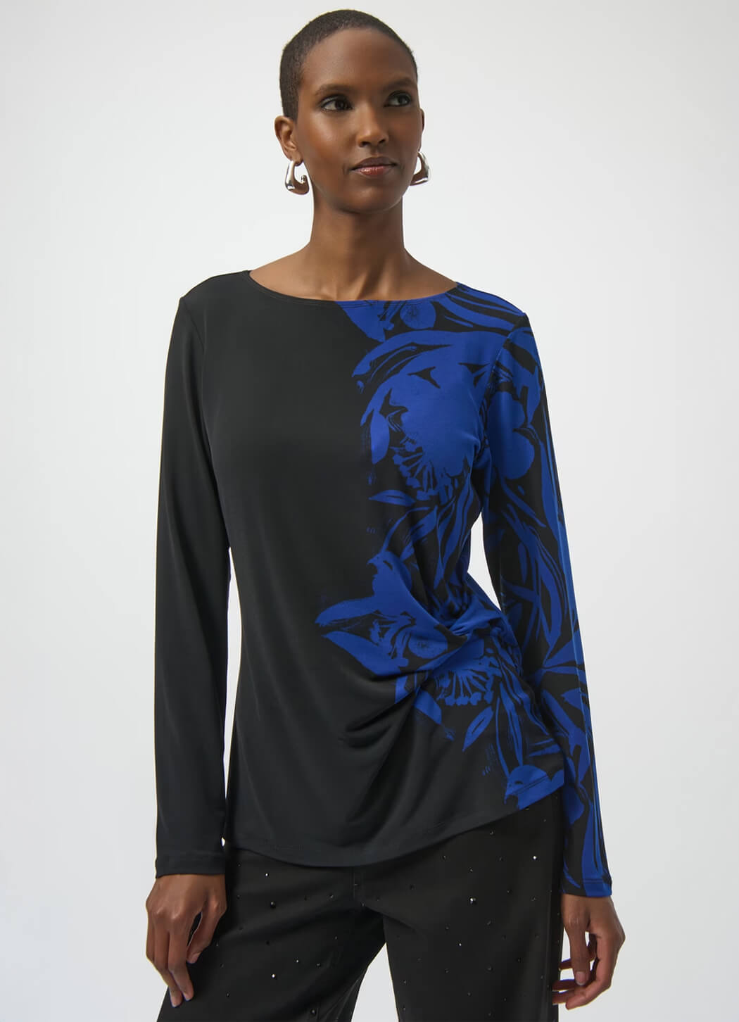 Joseph Ribkoff Side-Gather Top