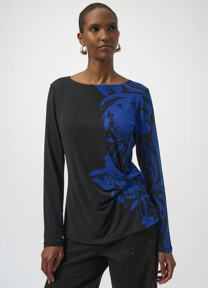 Joseph Ribkoff Side-Gather Top