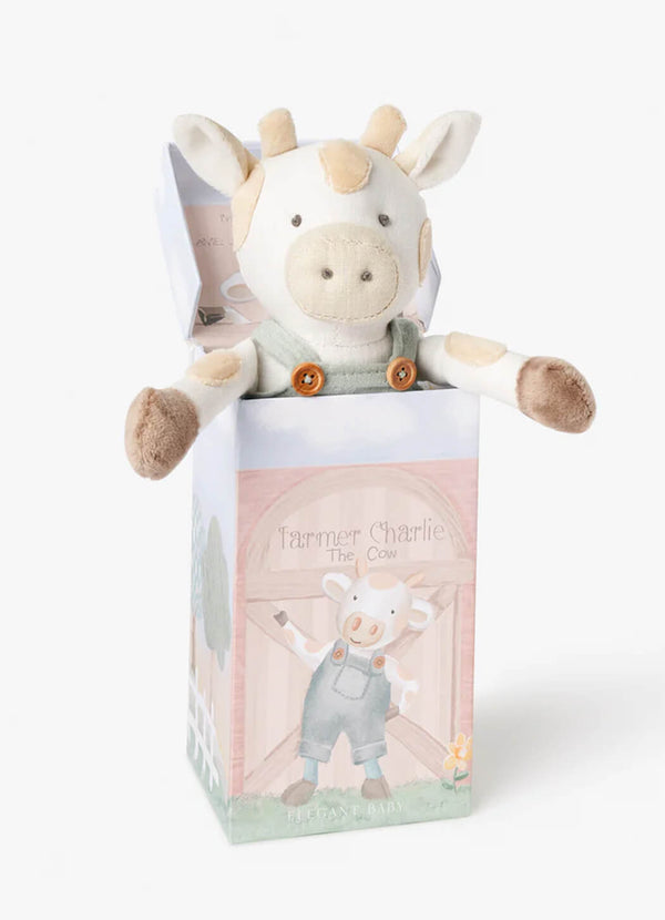 Elegant Baby Charlie The Cow Linen Toy With Gift Box