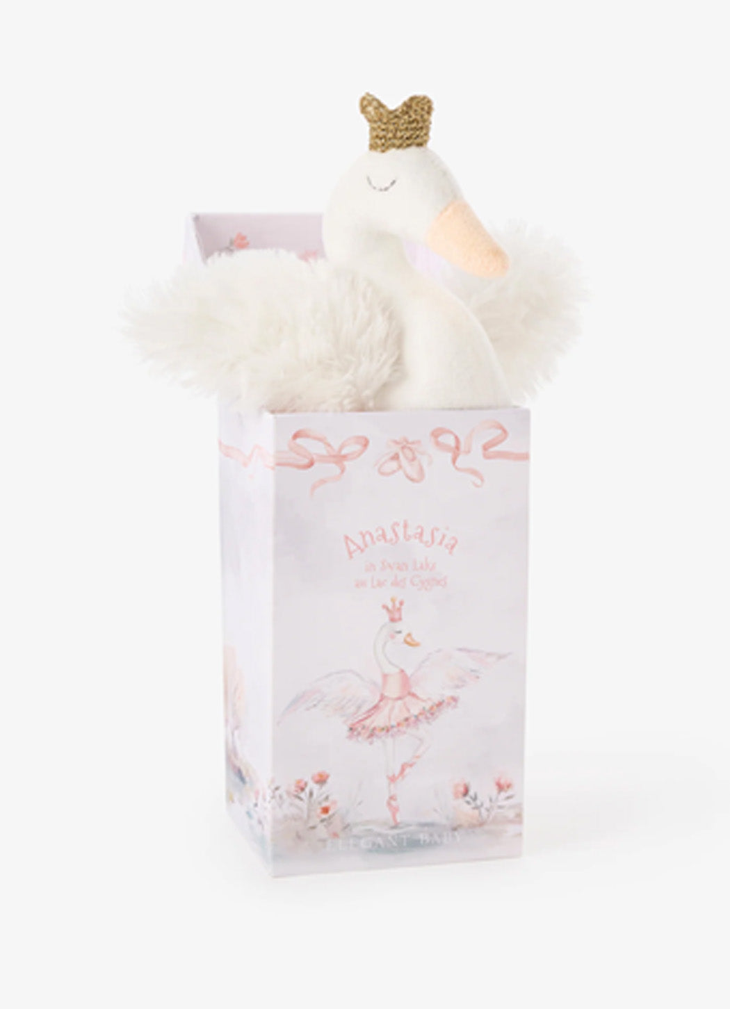 Elegant Baby Anastasia the Ballerina Swan Plush Toy With Gift Box