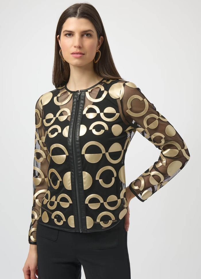 Joseph Ribkoff Shear Zipper Jacket