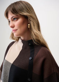 Joseph Ribkoff Mock Neck Plaid Sweater